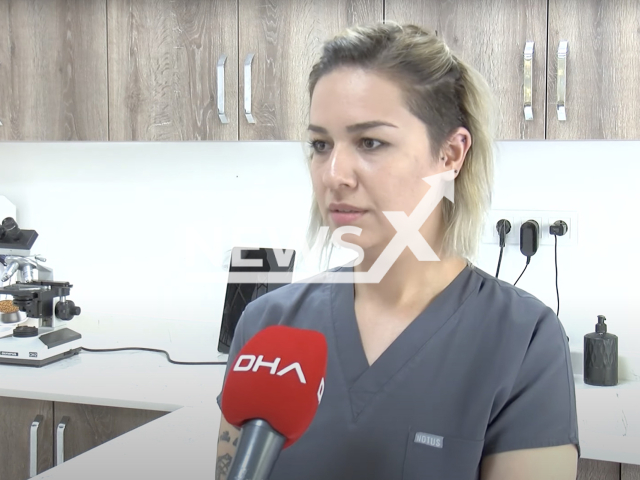 Photo shows veterinarian Ceren Eroglu, undated. A woman beat her for allegedly being responsible for her cat's death in Ankara, Turkey. Note: Picture is a screenshot from a video (Newsflash)