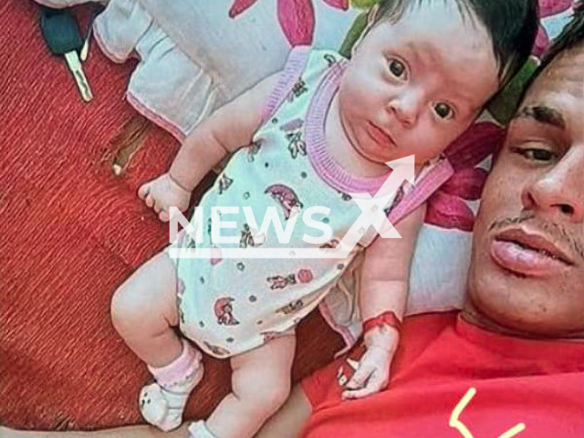 Photo shows Aylla Macedo, 45 days old and Brendo Fernando Macedo, undated. They died in a shooting attack in Maringa, Parana in Brazil on Wednesday, August 2, 2023.
Note: Private photo(Newsflash).