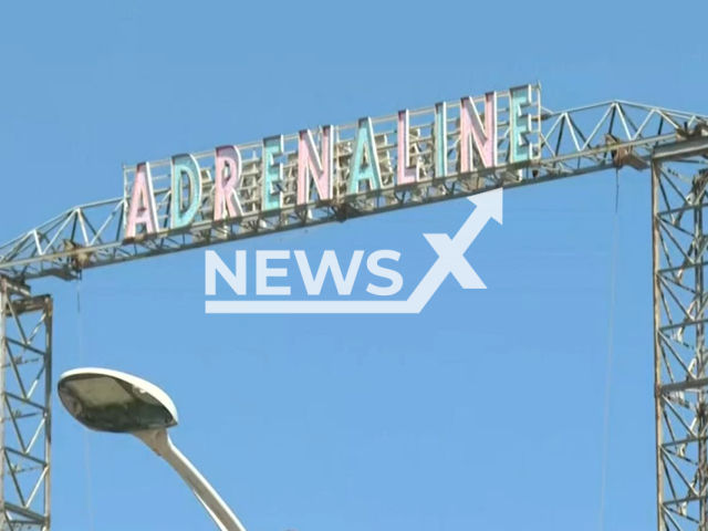 Picture shows the Luna Park where a teen died in Cap d'Agde, France, undated. The attraction in question, Adrenaline, had reportedly already experienced incidents. Note: Image is a screenshot from video. (Newsflash)