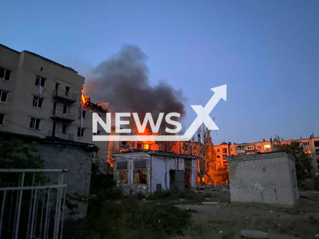 Picture shows destroyed residential building in Pokrovs in Ukraine on Tuesday, Avg. 7, 2023. According to the head of the Donetsk regional military administration, Pavlo Kyrylenko 7 people were killed and 67 wounded - this is the number of victims of the Pokrovsk tragedy as of 07:00 on Aug. 8, 2023.
Notes: Military administration photo. (@pavlokyrylenko_donoda/Newsflash)