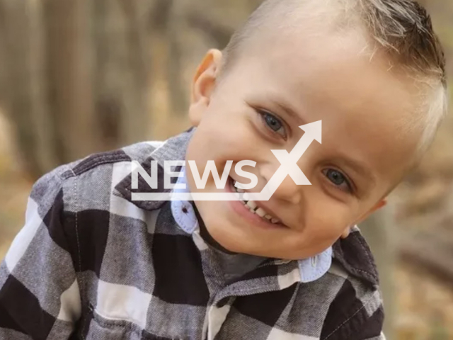 Photo shows Cashton Purkapile, 4, undated. Cashton, from Rock County, Wisconsin, USA, was diagnosed with cancer. Note: Photo is from GoFundMe (GoFundMe/Newsflash)