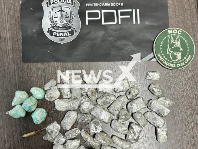 Photo shows the drugs lawyer Erica Fernanda Rodrigues dos Santos tried to smuggle in Papuda in the Federal District, Brazil. She was caught with cocaine and marihuana in her vagina on Tuesday, August 08, 2023.
Note: Police photo(Policia Penal do DF/Newsflash).