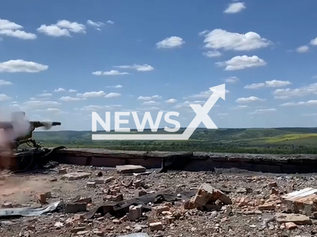 Russian paratroopers using the "Kornet" anti-tank missile system fire at the Ukrainian stronghold on the frontline in Ukraine in Undated footage. The footage was released by the Russian Ministry of Defence on Friday, Aug. 11, 2023.
Notes: Photo is screen from a video. (Ministry of Defense of Russia/Newsflash)