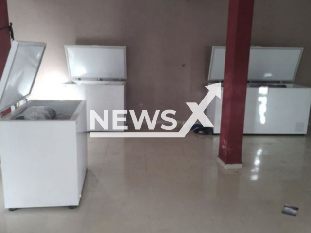 Picture shows some of the body parts found in refrigerators, in Poza Rica, Mexico, undated.  They belong to at least thirty-four people. Note: Private photo (Newsflash)