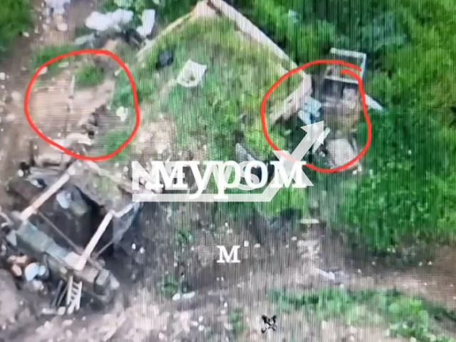 Ukrainian National Guardsmen destroy Russian Murom-M surveillance complex near Bakhmut in Ukraine in undated footage. The footage was released by the Minister of Internal Affairs of Ukraine - Ihor Klymenko on Wednesday, Aug. 16, 2023. Notes: Photo is screen from a video. (@Klymenko_MVS/Newsflash)