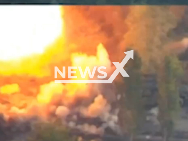 SSO Fighters destroyed three units of Russian military equipment simultaneously in Ukraine in undated footage. The footage was released by the 3rd separate regiment of the SpP on Wednesday, Aug. 16, 2023.
Notes: Photo is screen from a video. (@3po1k/Newsflash)