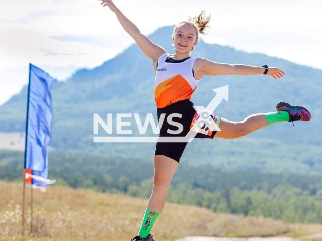 Picture shows young athlete Viktoria Konstantinova, 19, undated. She died during running the race at festival in Beloretsky District, Bashkortostan, Russia. Note: Private photo. (Newsflash)