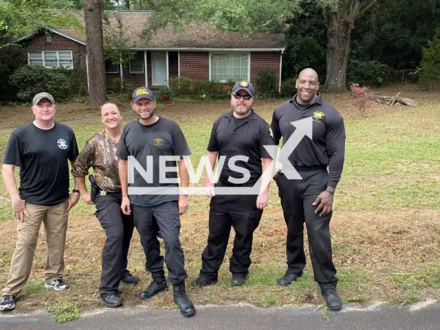 Photo shows  Lt. Frieda Brown, a two-time cancer survivor deputy, with her team, undated. They cleaned the yard of a Midlands woman with health battles, in August 2023.
Note: Police photo(@RCSD/Newsflash).