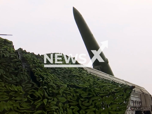 Crews of Iskander operational-tactical missile systems attacked military infrastructure facilities and military equipment of the Armed Forces of Ukraine in April 2022. Note: This picture is a screenshot from the video (MoD Russia/Newsflash).