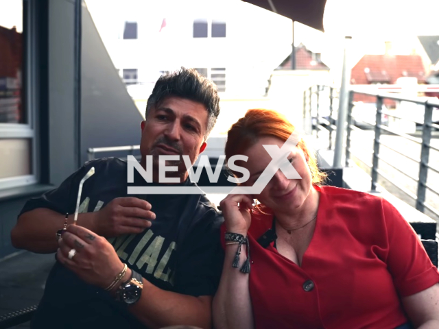 Image shows Kursat Yildirim, 42, known as Chico, and his girlfriend Candice N., 36, undated photo. The couple began a mutual podcast together in August 2023. Note: Photo is a screenshot from a video. (Newsflash)