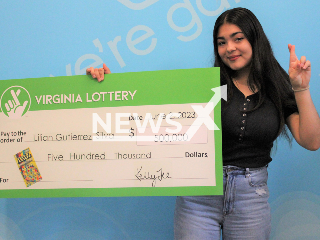 Lilian Gutierrez Silva poses in undated photo. She won  $500,000 in Virginia Beach, VA. Note: Lottery photo. (Virginia Lottery/Newsflash)