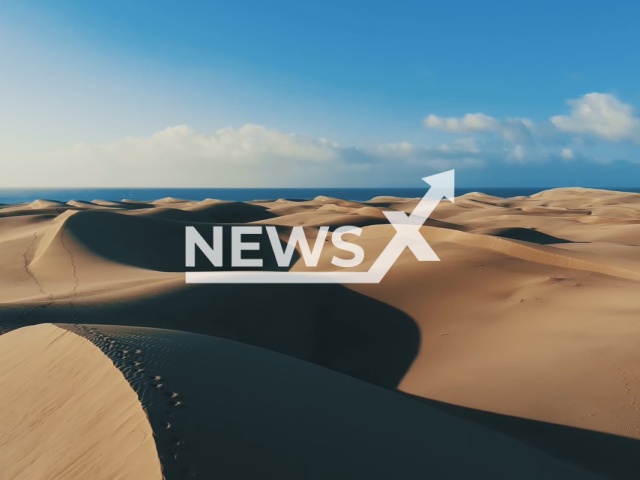 Picture shows the Maspalomas Dunes in Spain, undated. It is one of the areas that are at risk of disappearing due to visitors. Note: Image is a screenshot from video. (Newsflash)