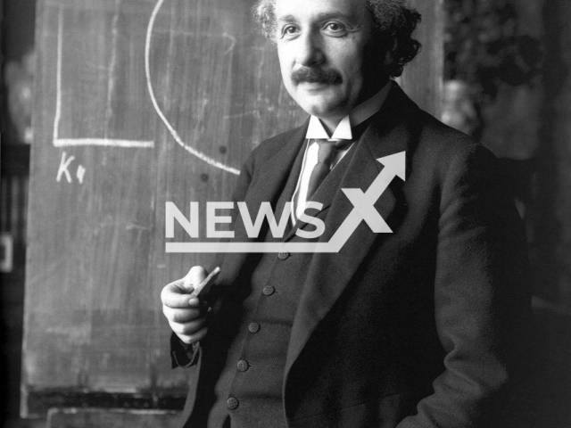 Albert Einstein (1879-1955) poses in undated photo. His autographed manuscript signed ('A. Einstein'), 'Altes und Neues zur Feld‐Theorie' will be auctioned at Christie's on Sep. 23, 2023. Note: Permission to use photo obtained from Christie's. (History, Christie's/Newsflash)