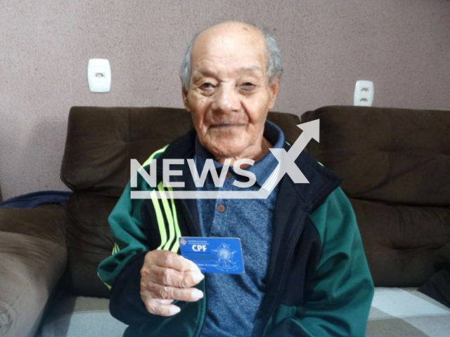 Selvino Jesus de Oliveira, 113, poses in undated photo. He joked the secret to living long was not getting married.  Note: Government photo (Prefeitura de Santa Izabel do Oeste/Newsflash)