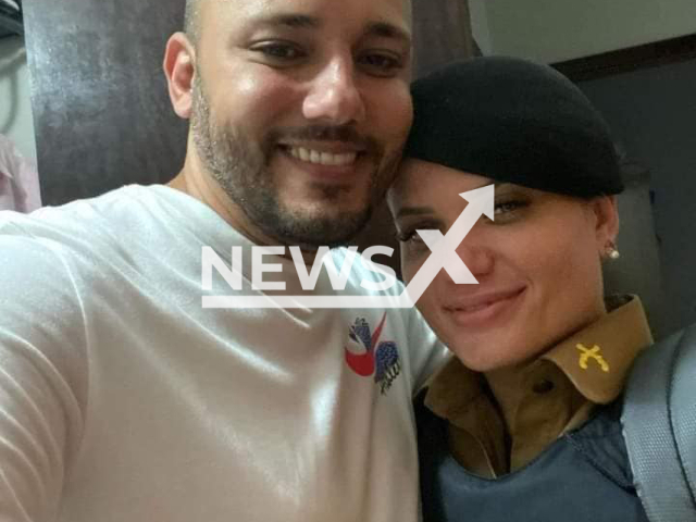 Photo shows police officer Daniela Carolina Marinelo (right) with her husband Kenny Aisley Rogerio Vasconcellos (left), undated. She was found dead in Maringa, Parana in Brazil on Friday, September 01, 2023.
Note: Private photo(Newsflash).