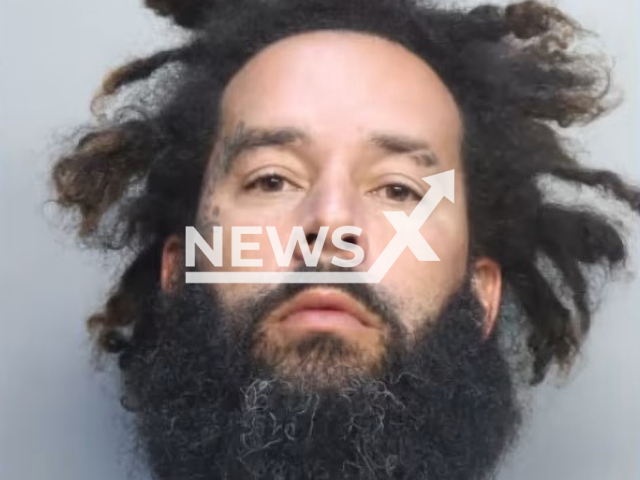 Photo shows Melvin Alain Cintron, undated. He was arrested on Wednesday, September 13, 2023 for  torching car of then-girlfriend, who’s also his cousin in  North Miami, Florida in April 2023.
Note: Police photo(Miami Dade County/Newsflash).