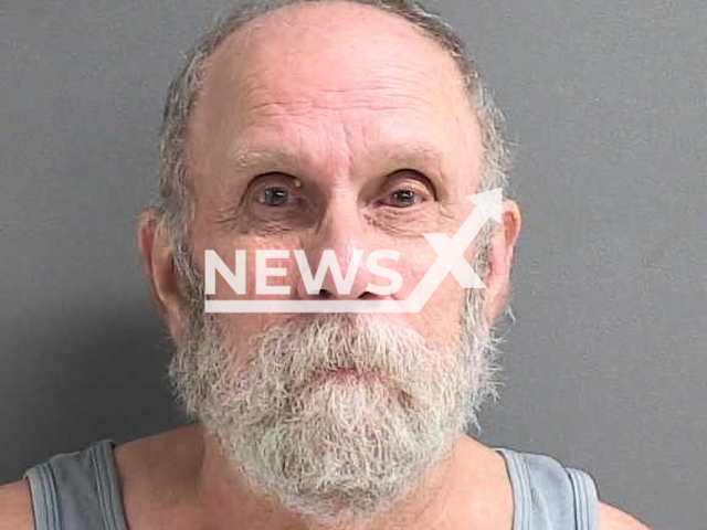 Photo shows Edward S. Druzolowski, undated. The man, 78, was arrested after shooting neighbour who was trimming trees in DeLeon Springs in Florida, on Sunday, September 17, 2023. 
Note: Licensed photo(Volusia County Jail/Newsflash).