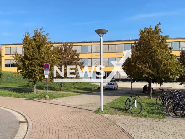 Image shows the school in Edenkoben, Germany, where Arthur Krahl, 61, is said to have kidnapped and abused a 10-year-old girl, undated photo. The police were able to catch him and free the girl. Note: Photo is a screenshot from a video. (Newsflash)