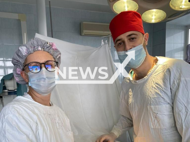 Photo shows doctors who saved a man who unsuccessfully tried to enlarge his penis in Omsk, Russia, undated. The man allegedly injected vaseline in his penis. Note: Picture is private (Newsflash)