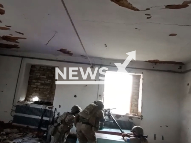 Ukrainian fighters shoot at Russian positions in Ukraine in undated footage. The footage was released by the 47th Separate Mechanized Brigade "Magura" of the Ukrainian Ground Forces on Tuesday, Sep. 26, 2023.  Note: Picture is screenshot from a video. (47th Brigade Magura/Newsflash)