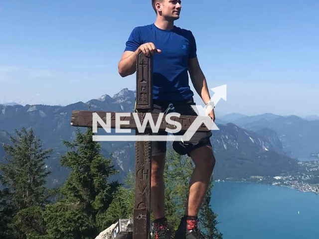 Michael Poimer, 29, from the city of Linz, Austria, poses in undated photo. He was found dead after he went missing on early evening of Sep. 14, 2023. Note: Private photo. (@irene.poimer/Newsflash)