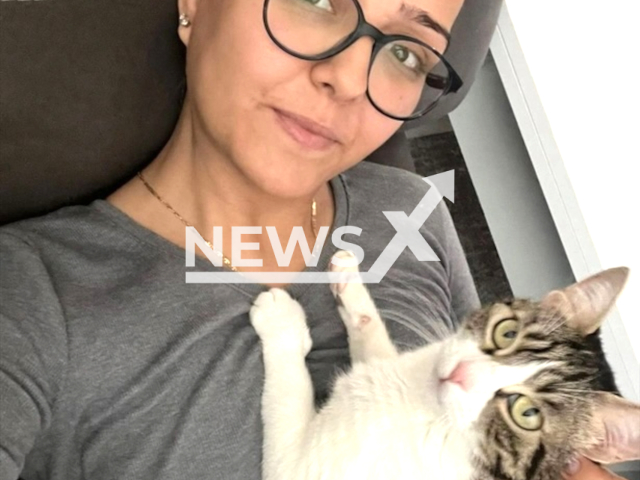 Photo shows Seden Bas, undated. Bas, a woman from Izmir, Turkey, allegedly learned that she had cancer with the help of her cat. Note: We have obtained permission for this photo (@sedenbas/Newsflash)