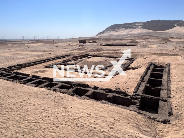 Photo shows the tomb complex of Queen Meret-Neith in Abydos during excavation. The queen's burial chamber is located in the center of the complex and is surrounded by the side graves of the courtiers and servants.
Note: Licensed photo(EC Kohler/Newsflash).