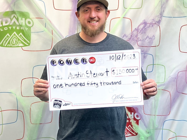 Photo shows Austin Stewart, undated. The man from Bannock County, Idaho, won $150,000 for his family. 
Note: Licensed photo(Idaho Lottery/Newsflash).