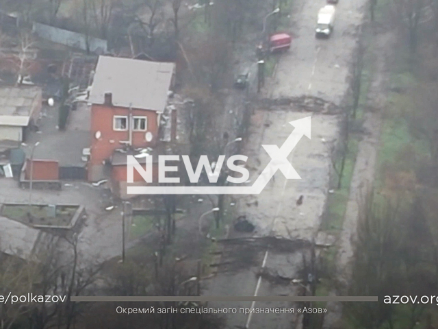 AZOV regiment counterattack in the streets of Mariupol in April 2022. Note: Picture is a screenshot from a video (@polkazov/Newsflash)