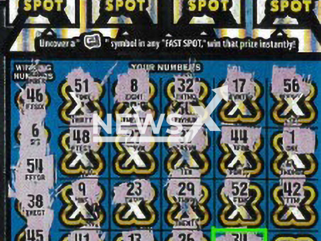 Photo shows the 'California 200X game', undated. Brent Young won $10,000,000 after he bought a scratch at Prince Food & Gas in Visalia.
Note: Licensed photo(California Lottery/Newsflash).