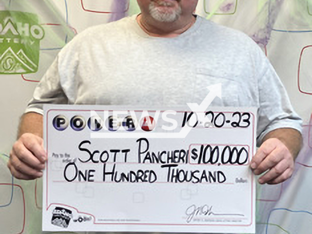 Photo shows Scott Pancheri, undated. The Middleton man got  Powerball ticket with PowerPlay from his wife for his birthday, and won $100,000 in October 2023.
Note: Licensed photo(Idaho Lottery/Newsflash).