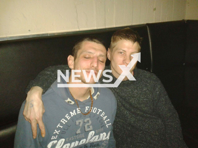 Photo shows the victim Rene Weber (right), undated. His dismembered body was found in an apartment in Greifswald, Germany, on Saturday, October 21, 2023. Note: Private photo(Newsflash).