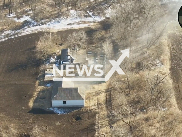 Ukrainian military liberating one of the villages of Donetsk region from the Russian occupiers in April 2022. Note: Picture is a screenshot from a video (@K2.54OMBr/Newsflash)