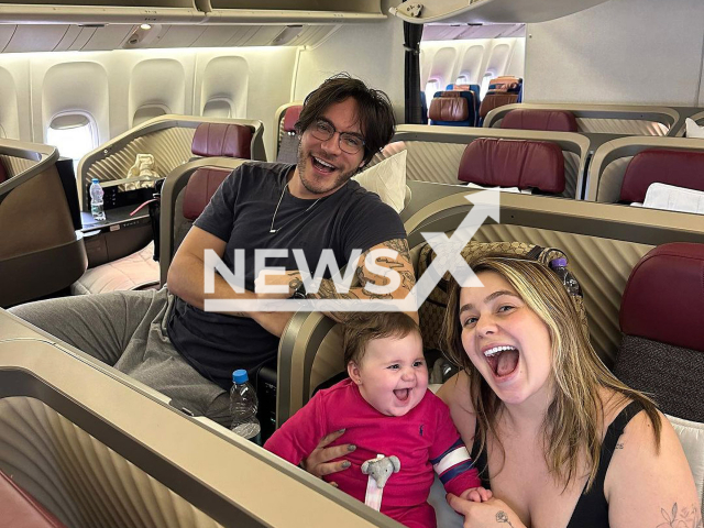 Photo shows Lua Di Felice with her mother influencer Viih Tube and her father Eliezer, undated. The baby had her first international trip on Tuesday, October 24, 2023.
Note: Private photo(@viihtube/Newsflash).