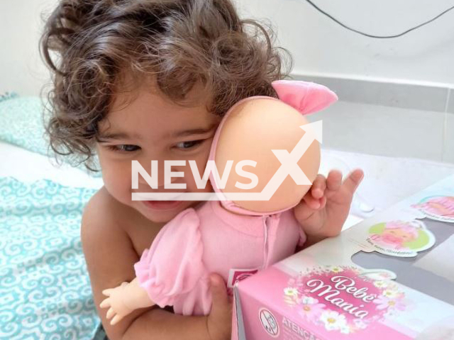 Picture shows Julia, 1-year-old, undated. She was killed by her mother, after her father ended the relationship,  in Joao Pessoa, Brazil, on Thursday, Oct. 26, 2023. Note: Private photo. (Newsflash)