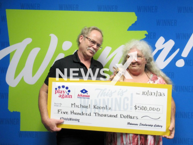 Photo shows Michael Koontz of Winslow, undated. The man won $500,000 in ASL’s Play It Again in October 2023.
Note: Licensed photo(Arkansas Scholarship Lottery/Newsflash).