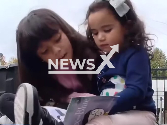 Photo shows Amy, 7, and Stephanie, 3, undated. The girl from Nashville, Tennessee, saved her younger sister after their grandfather was carjacked while picking them up from daycare.
Note: Photo is a screenshot from a video(Newsflash).