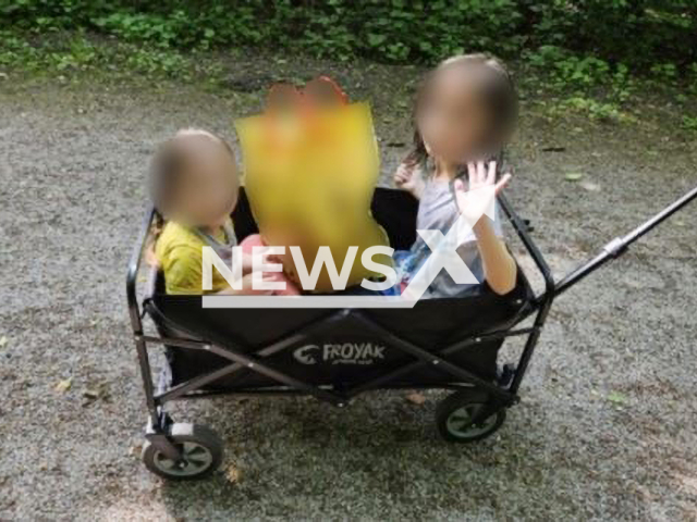 Photo shows children playing happily, undated. The body of the child, 3, from Dinslaken, North Rhine-Westphalia State, Germany who was severely abused and locked in basement, is said to have been transported with this handcart.
Note: Police photo(Polizei Duisburg/Newsflash).