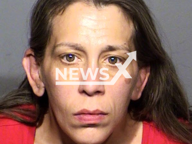 Picture shows Kacey V. Lilly, undated. She was arrested for allegedly beating daughter in Nevada, US. Note: Police photo. (LVMPD/Newsflash)