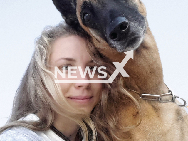 Photo shows Claire Schlafli, with a dog, undated. She died in the port of La Neuveville on Lake Biel in Switzerland, in 2017. Note: Picture is private (Newsflash)