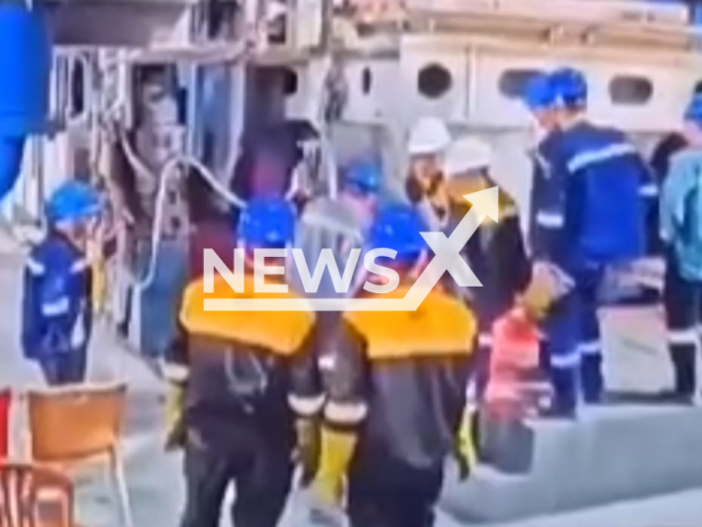 An explosion occurs at an iron and steel factory in Hatay, Turkey, on Wednesday, Nov. 8, 2023. Several people were injured. Note: Picture is a screenshot from the video. (Newsflash)