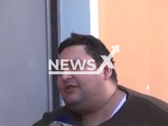 Picture shows Dimitri Fricano, 36,  in Biella, Italy, in November, 2023. He was given a 30-year prison sentence for the  murder of Erika Preti and was released from prison and will spend at least a year in house detention because he is 'very obese' and he must receive assistance, in Turin, Italy, in November,  2023. Note: Photo is a screenshot from video. (Newsflash)