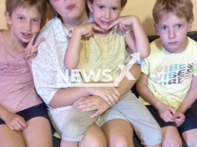 Photo shows the four daughters of the couple, Martine and Robert, undated. They died in a house fire in Huy, Belgium. Note: Picture is private (Newsflash)