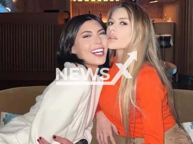 Photo shows Turkish influencer, Nihal Candan (right), with her sister, Bahar Candan, undated. They are detained on allegations of money laundering in Istanbul, Turkey. Note: Picture is private (Newsflash)