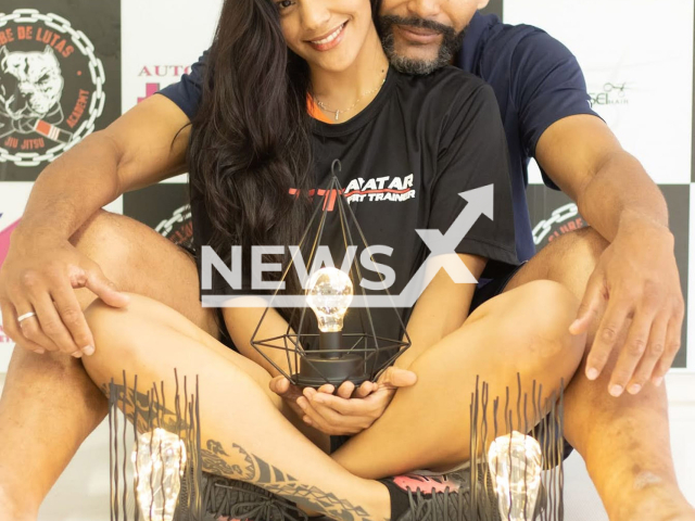 The victim Ellida Tuane, 26, and her husband  Luis Lima dos Santos pose in undated photo.   Her body was found on Monday, Nov. 7, 2022,  after she  was missing,  in Sao Paulo, Brazil, he confessed to shooting her four times. Note: Private photo.  (Newsflash)