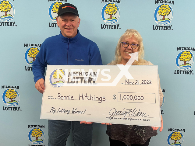 Photo shows Bonnie Hitchings, undated. The Otsego County woman won won $1 Million playing Michigan Lottery’s Cashword Times 20 instant game.
Note: Licensed photo(Michigan Lottery/Newsflash).