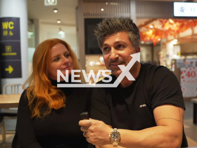 Photo shows Kursat Yildirim, and his girlfriend Candice Newgas, undated. The Lotto winner revealed that he spent nearly EUR 7 Million on real estate.
Note: Photo is a screenshot from a video(Newsflash).