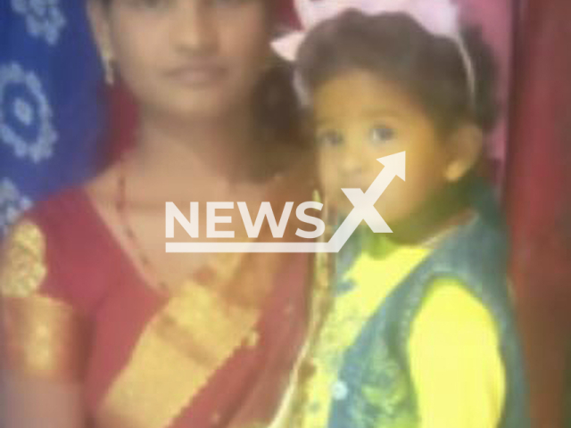 Picture shows the victims Basanti and her daughter, 2, undated. K Ganesh Patra is accused of using a snake to kill his wife and  daughter, 2, in Odisha, India, on Oct.7, 2023. 
Note: Private photo. (Newsflash)