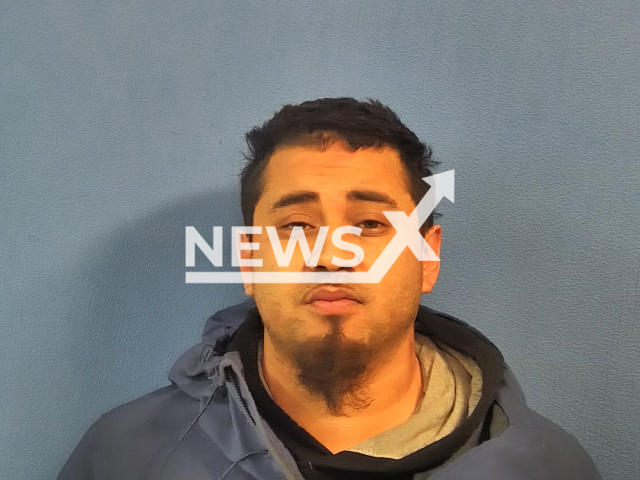 Photo shows Angelo Almaraz, 26, of Chicago, undated. He and his partner forced four children to help them steal nearly $1,000 in merchandise.
Note: Licensed photo(@DuPageSAO/Newsflash).