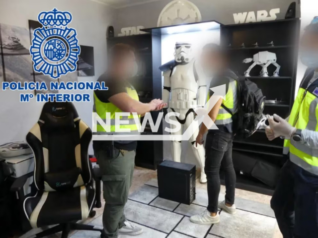 Image shows Spain's National Police, undated photo. They seized massive pornography archives in November 2023. Note: Police photo. (Policia National/Clipzilla)